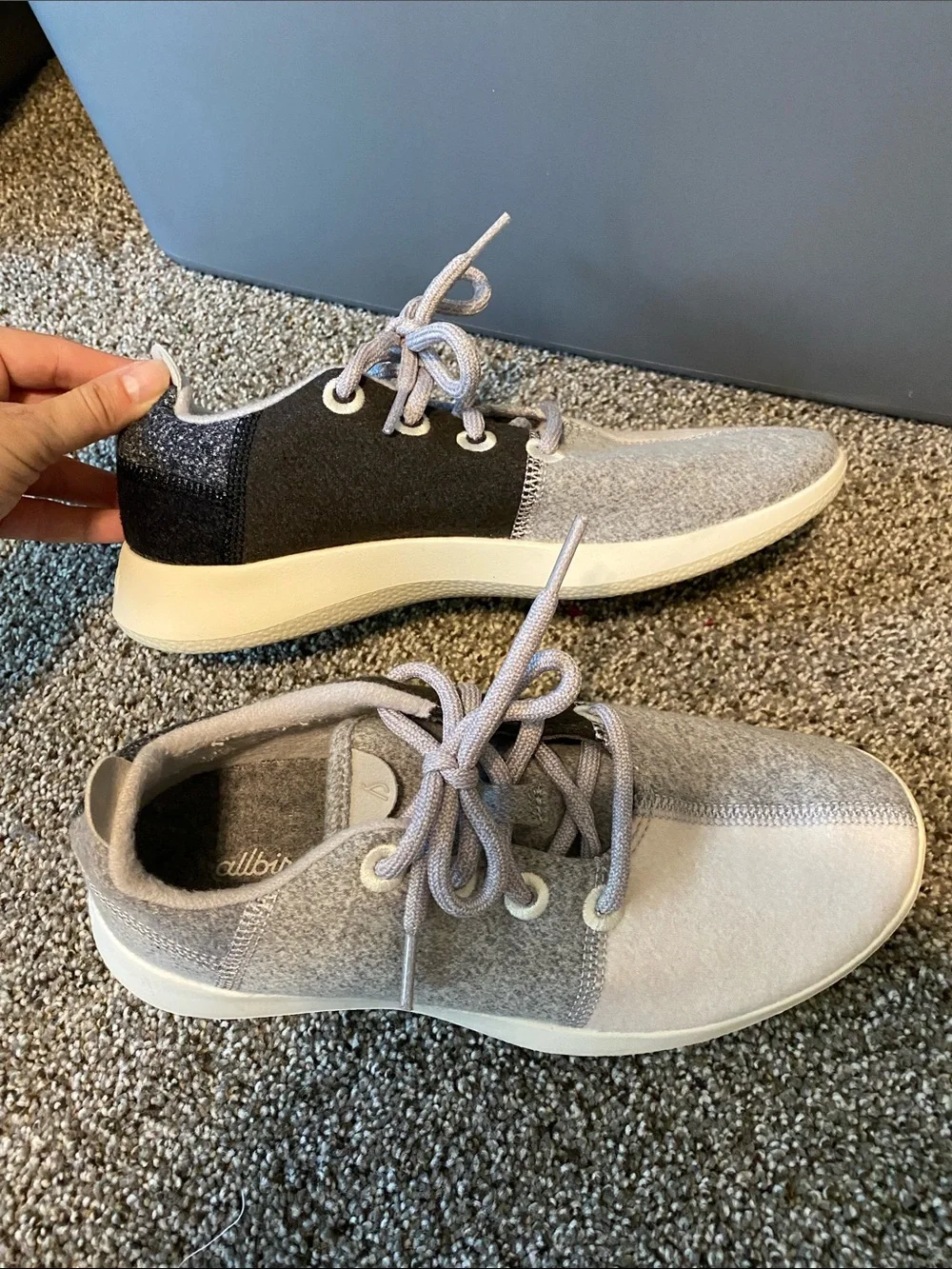 allbirds Women's Two-Tone Gray & Black Athletic Sneakers